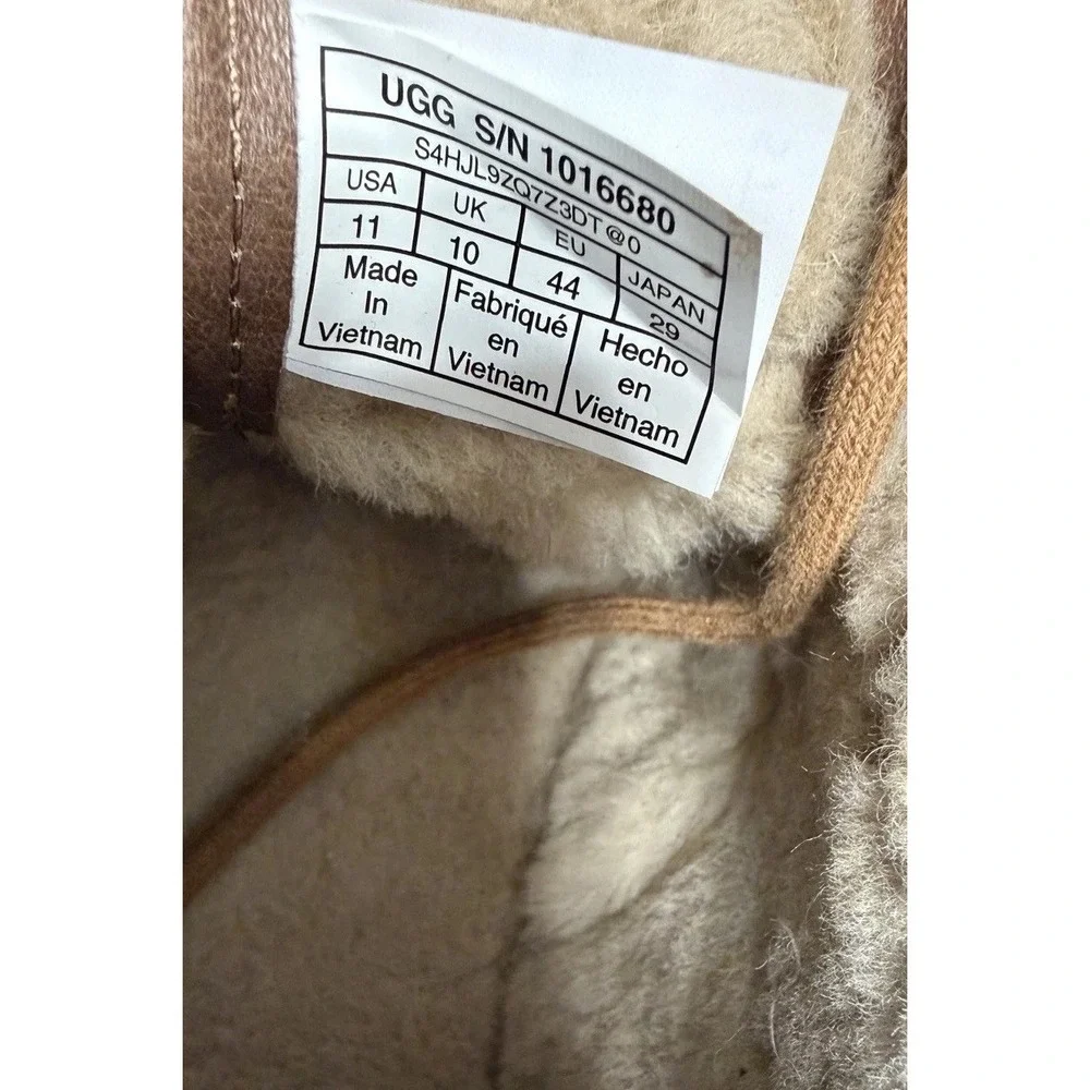 UGG Maksim Men's Size 11 Brown Suede Sherpa Lined Chukka Shoes 1016680, EUC